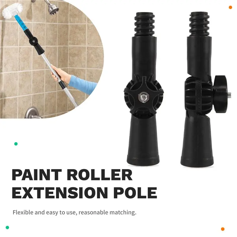 A21Q -2Pcs Rotatable Angle Adaptor Extension Pole Attachments For Threaded Extension Pole Paint Pole Adapter Attach To Duster