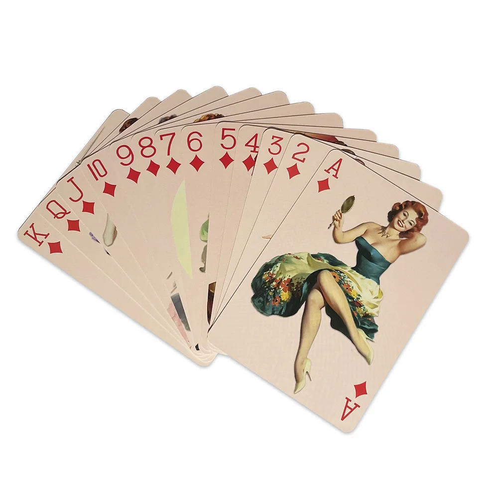 Wunderschöne süße Mädchen-Kollektion, Spielkarten, Pokerdeck, 54-Karten, alle verschiedene Vintage-Retro-Klassiker, Pin-Up-Kartenspiele für Mädchen – Detail 8