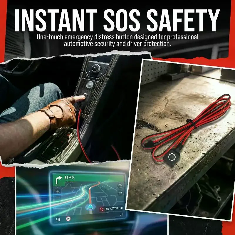 Automotive Emergency Panic Alarm  Button Security Plastic Push Car Safety System Interior Quick Installation