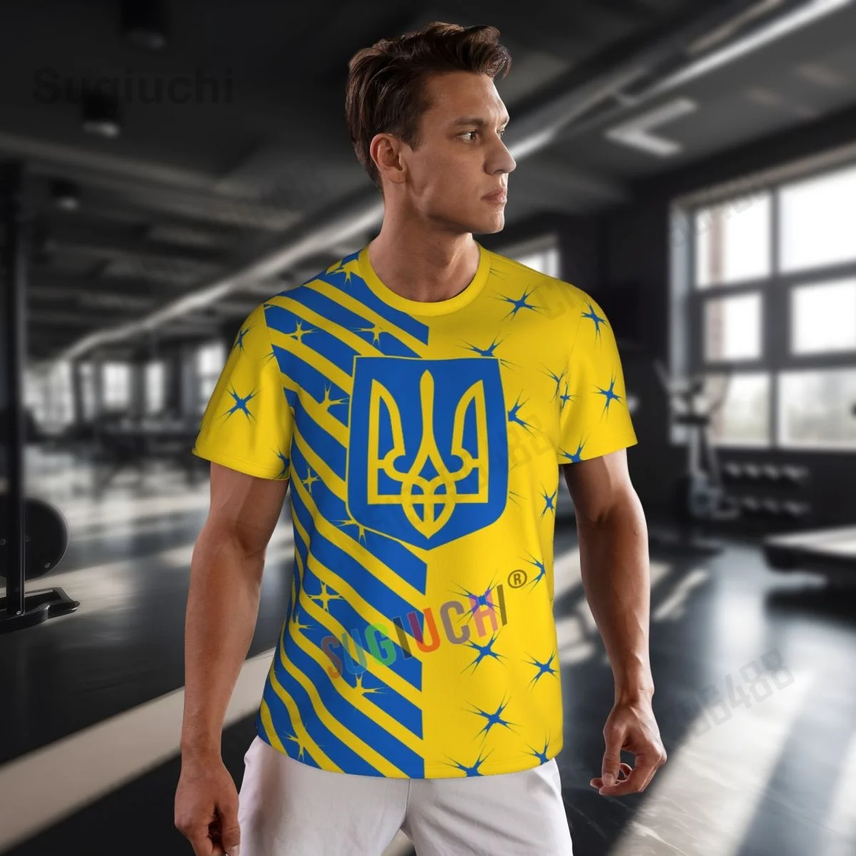 2026 UKRAINE Flag Retro 3D Printing Summer Short Sleeve T-Shirt Men Women Mesh Clothing Breathable Sports Tees