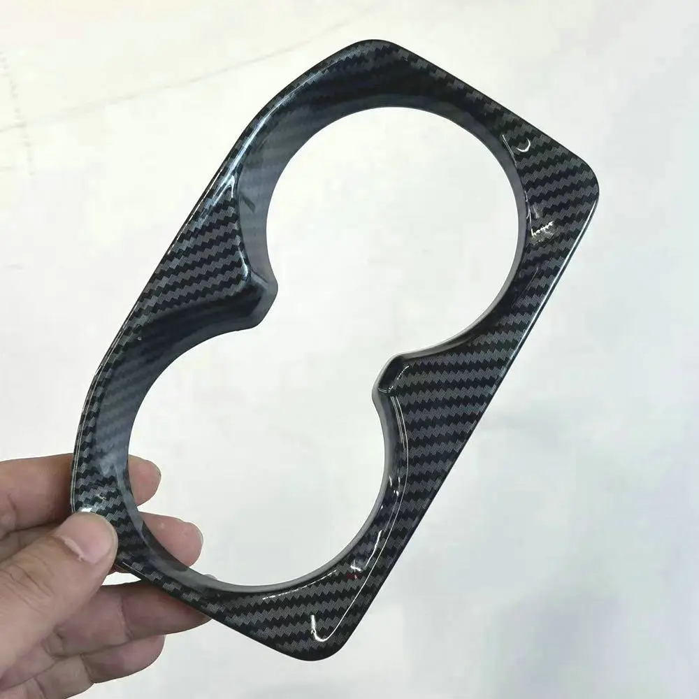 Car Trim For Peugeot 3008 GT 5008 2017~2021 2022 2023 Hybrid ABS Chrome Plating Car Front Row Water Cup Holder Cover Frame Trim