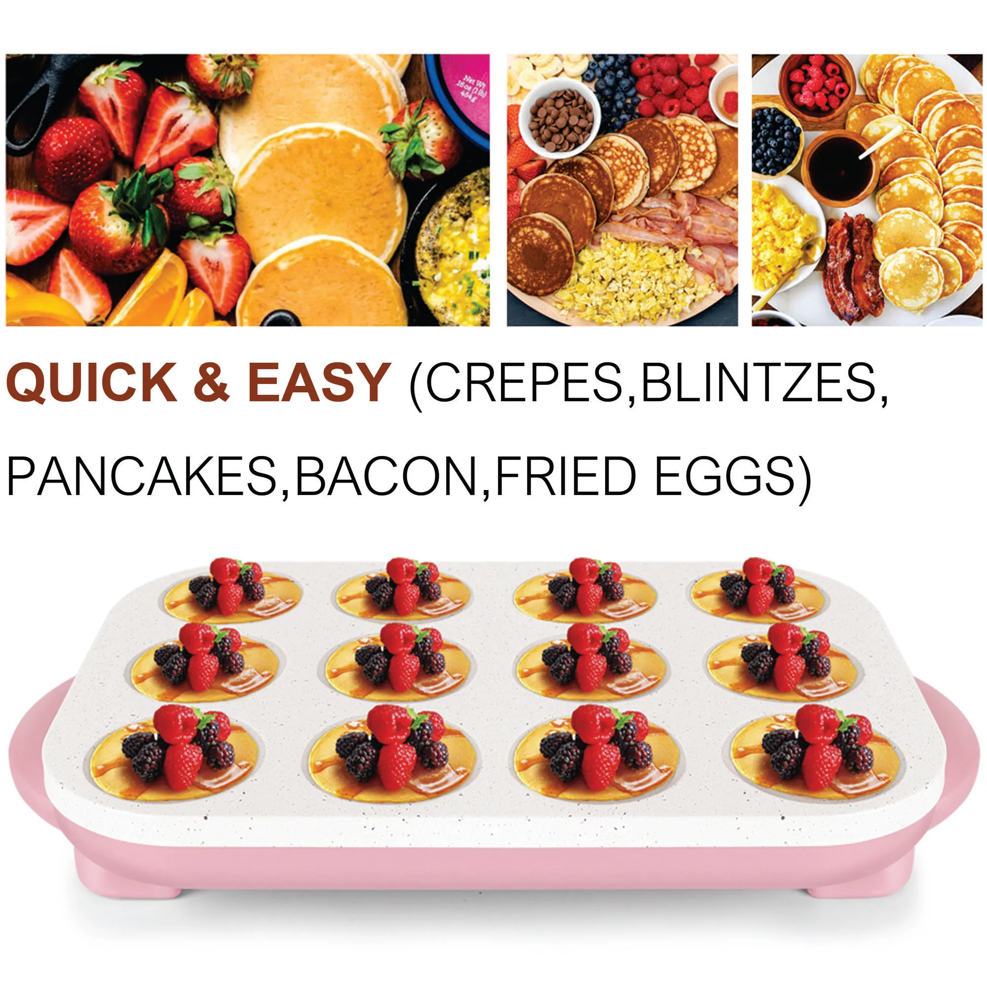 Multi Functtional Pancake Maker 12 Holes Nuts Cake Donut Machine Kitchen Breakfast Non-stick Cook Plates BBQ 800W Sonifer