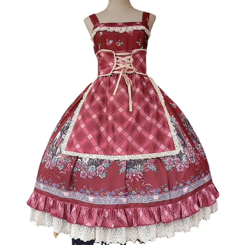 

Miss Red ~ Sweet Printed Lolita JSK by Infanta