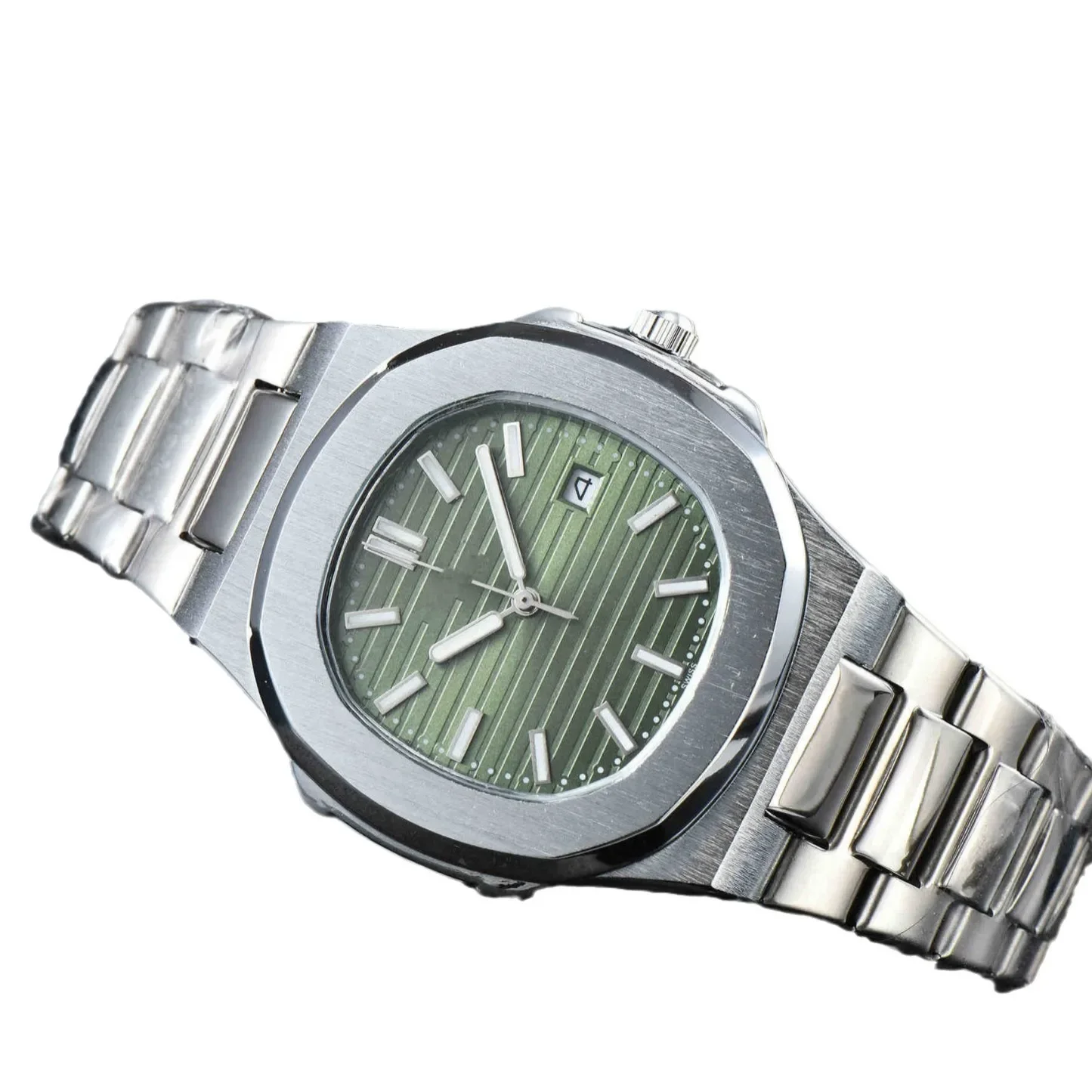 2025 العلامة التجارية الجديدة الفاخرة ساعة كوارتز الأصلي موضة الأعمال مقاوم للماء ساعات بسيطة للرجال ساعة التقويم الرجعية عادية