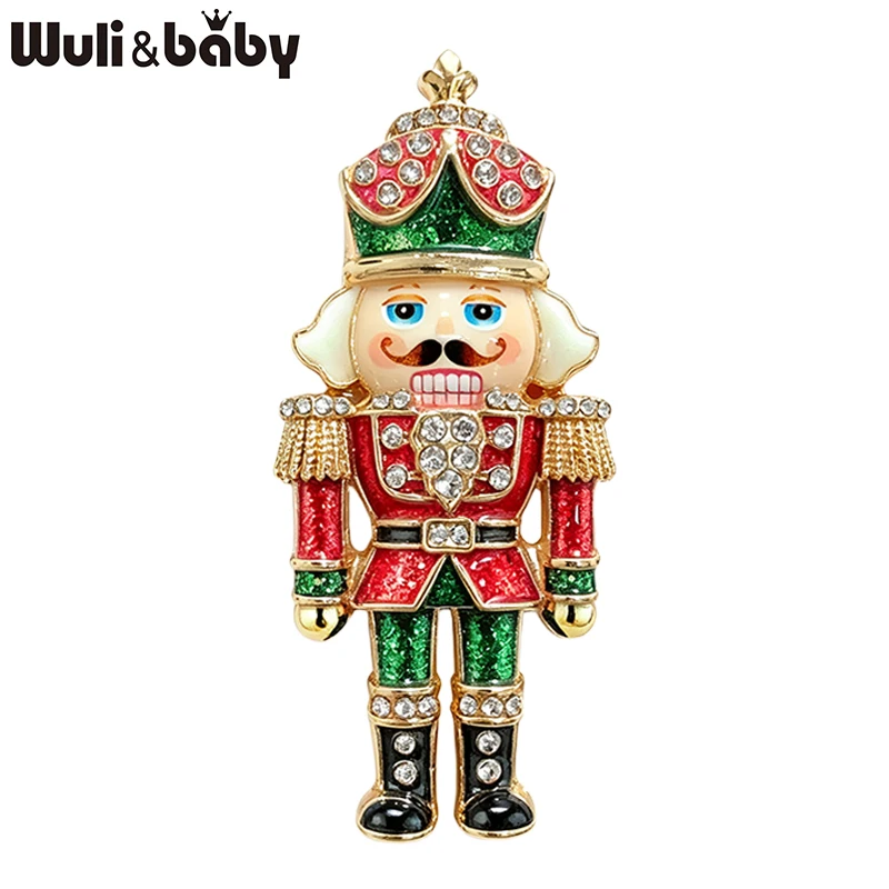Wuli&baby Schöne König-Figur-Broschen für Damen, Unisex, 2-farbige Strass-Krone, königliche Königsbrosche, Party, Freizeit, Brosche, Geschenke – Detail 2