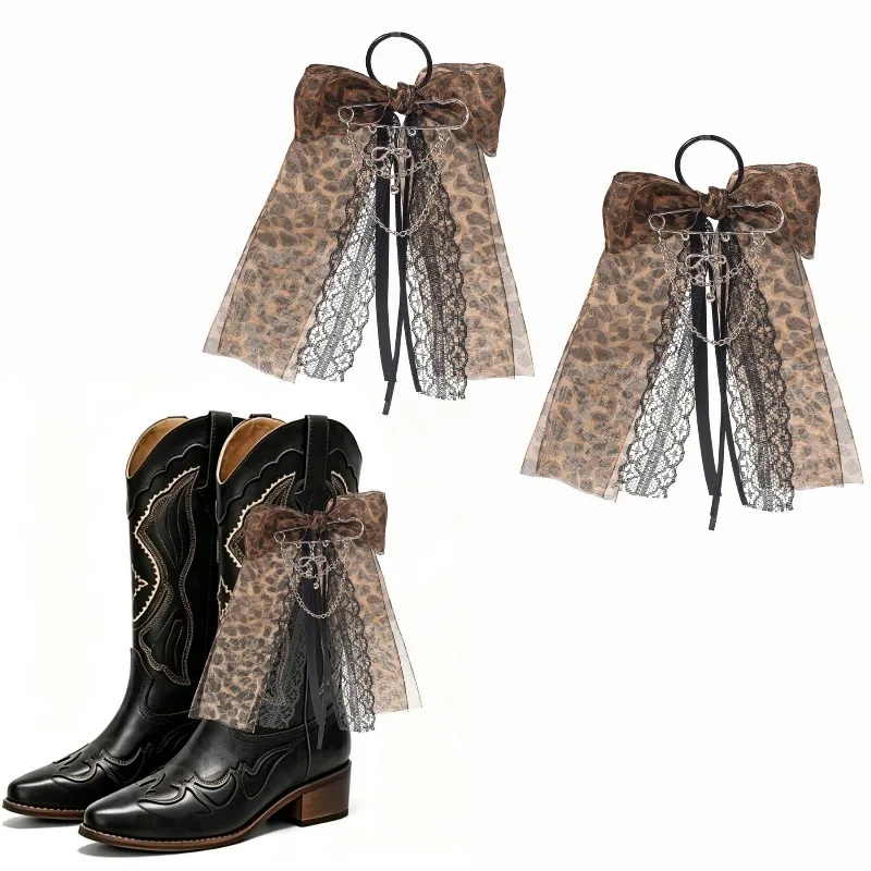 1Pcs Fashion Leopard Butterfly Tassel Shoe Chain for Women Vintage Geometric Personality Knight Boot Chain Jewelry Accessories