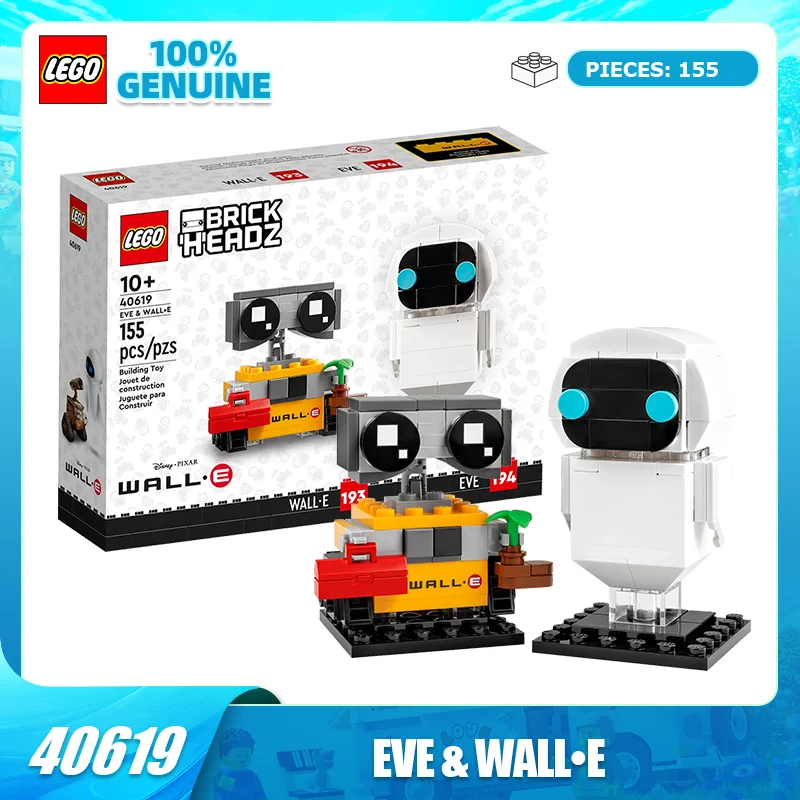 

Lego Block Square Head Series 40619 Блоки для сращивания Ева и Уолли Детская игрушка в подарок