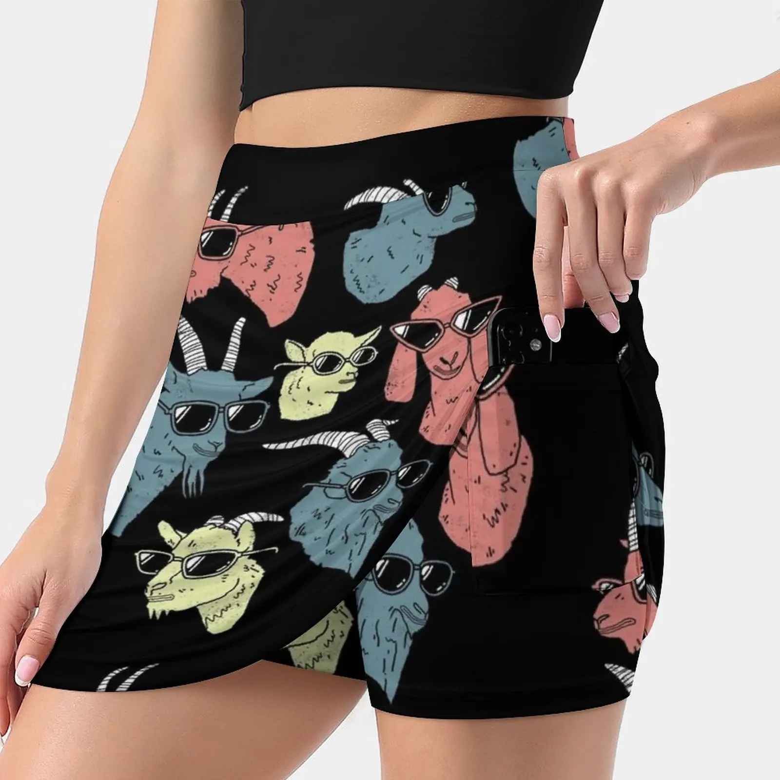 Goats Skirts Woman Fashion 2022 Pant Skirt Mini Skirts Office Short Skirt Goats Goat Stuff Goat Goat Goat Goat Animal Animal