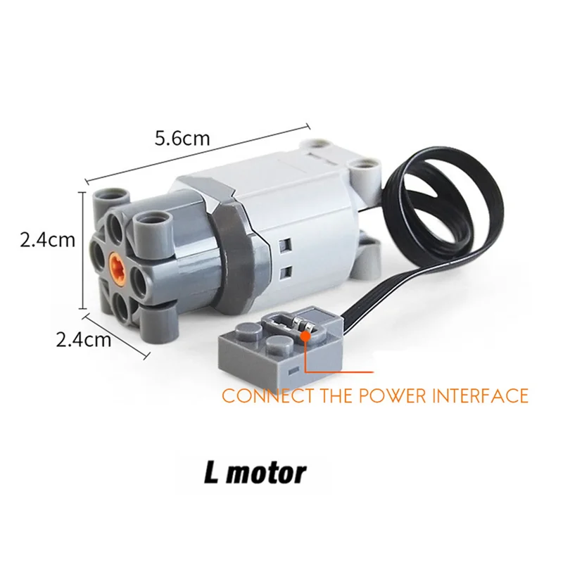 T19C 4X Technical Parts Motor Building Block Motor L-Motor 88003 For Power Functions Electric Assembled Building Toy Part