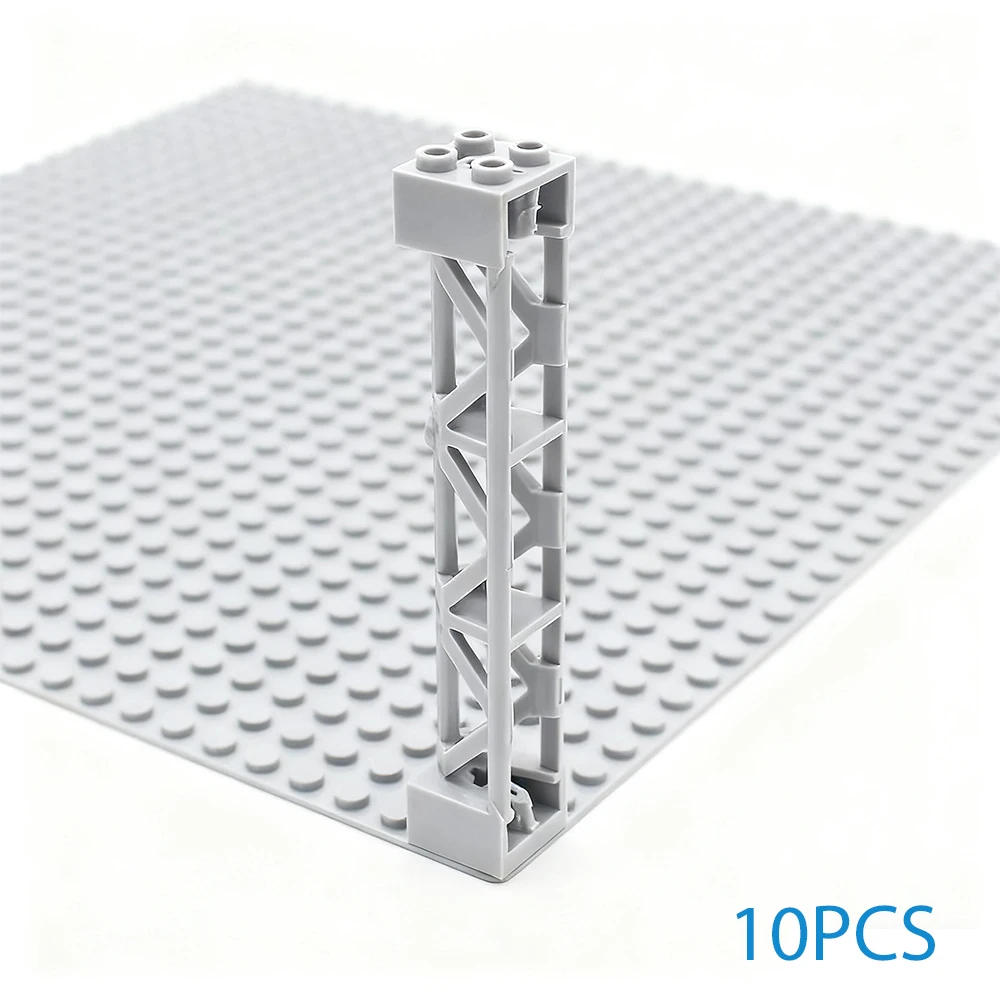 10 Uds. Bloques de construcción Moc 58827 poste de telégrafo hierro 2x2x10 viga DIY ladrillos compatibles con juguetes de arquitectura regalos de navidad