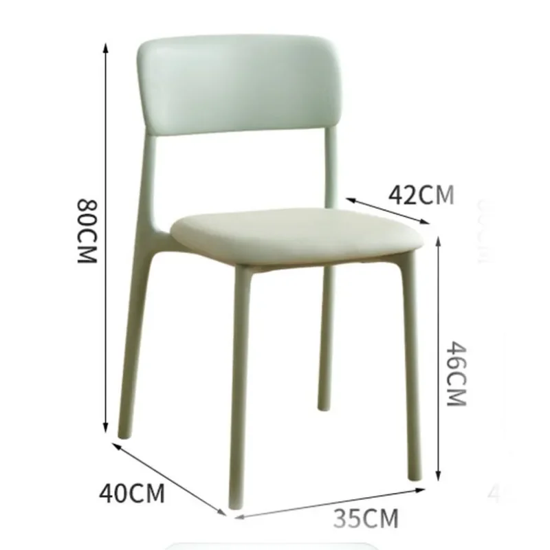 

Nordic plastic chair home modern simple Internet celebrity ins style back dining chair thickened casual dining table and chairs