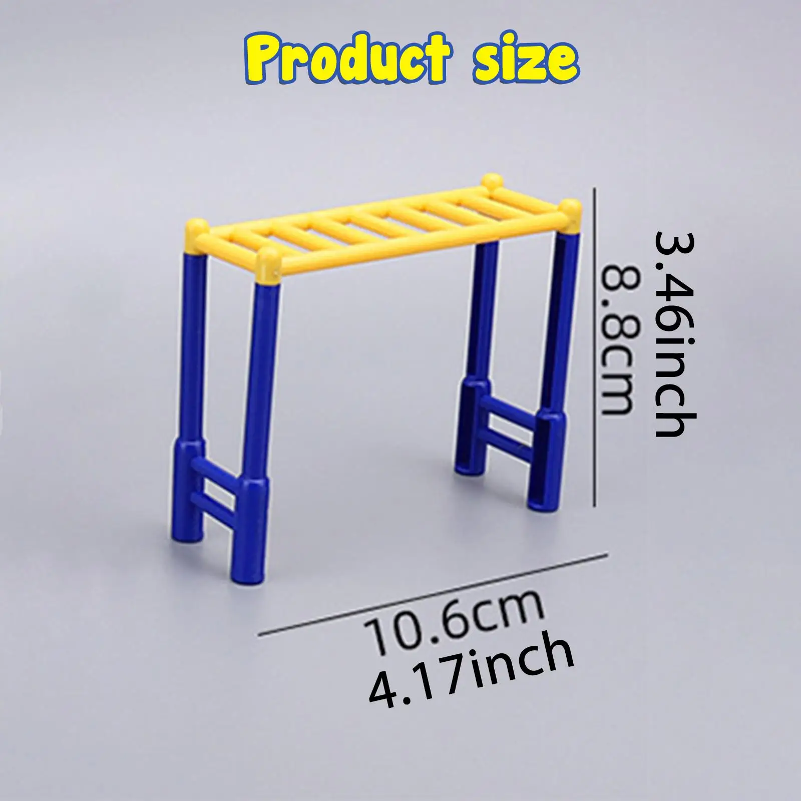 

1 :12 1:18 Scale Park Gym Equipment Photo Prop Dioramas Dollhouse Accessories Miniature Pull up Bar for Decoration Architectural