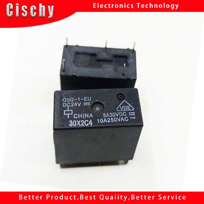 

5 шт./лот G5Q-1-EU DC24V 24VDC 24V 5-pin 5A 10A