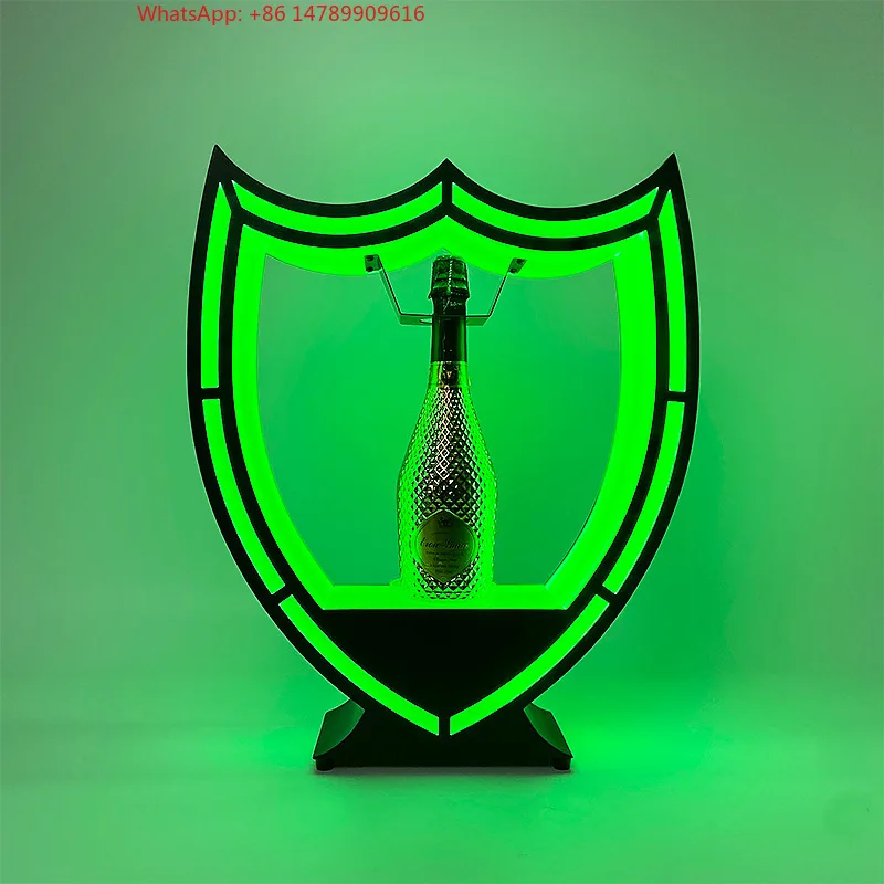 

High-End Bespoke LED Bottle Display RackCustomized LED VIP Acrylic Glow Display Rack For Nightclub Service Sign For Champagne Bo