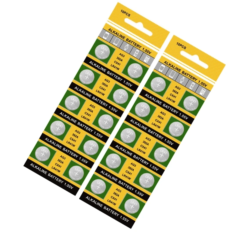 Multipacks of 20/10 AG3 736 LR41 Watch Battery Alkaline Button Cell Batteries Button Batteries for Toy & Timepieces