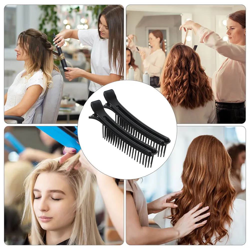 

2pcs Hair Styling Plastic Salon Sectioning Professional Use Salon Sectioning Clips Durable Multilayer Versatile Haircuts