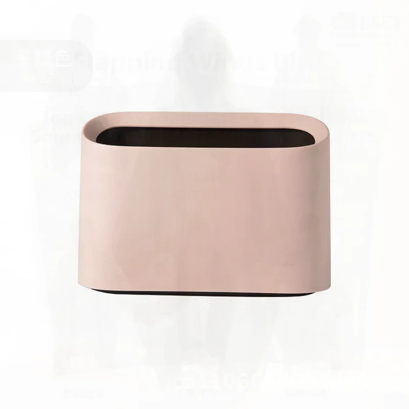 

Mini Desktop Trash Bin Oval Tilt Bucket Multi-function Household Garbage Bag for Office Countertop Bedroom White Pink Blue