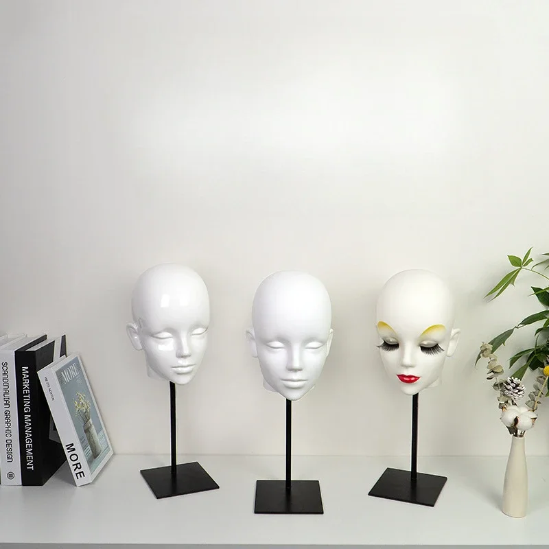 Professional Male and Female Mannequin Head Model with Stand for Wigs Display and Headwear Showcase Manikin Head Prop