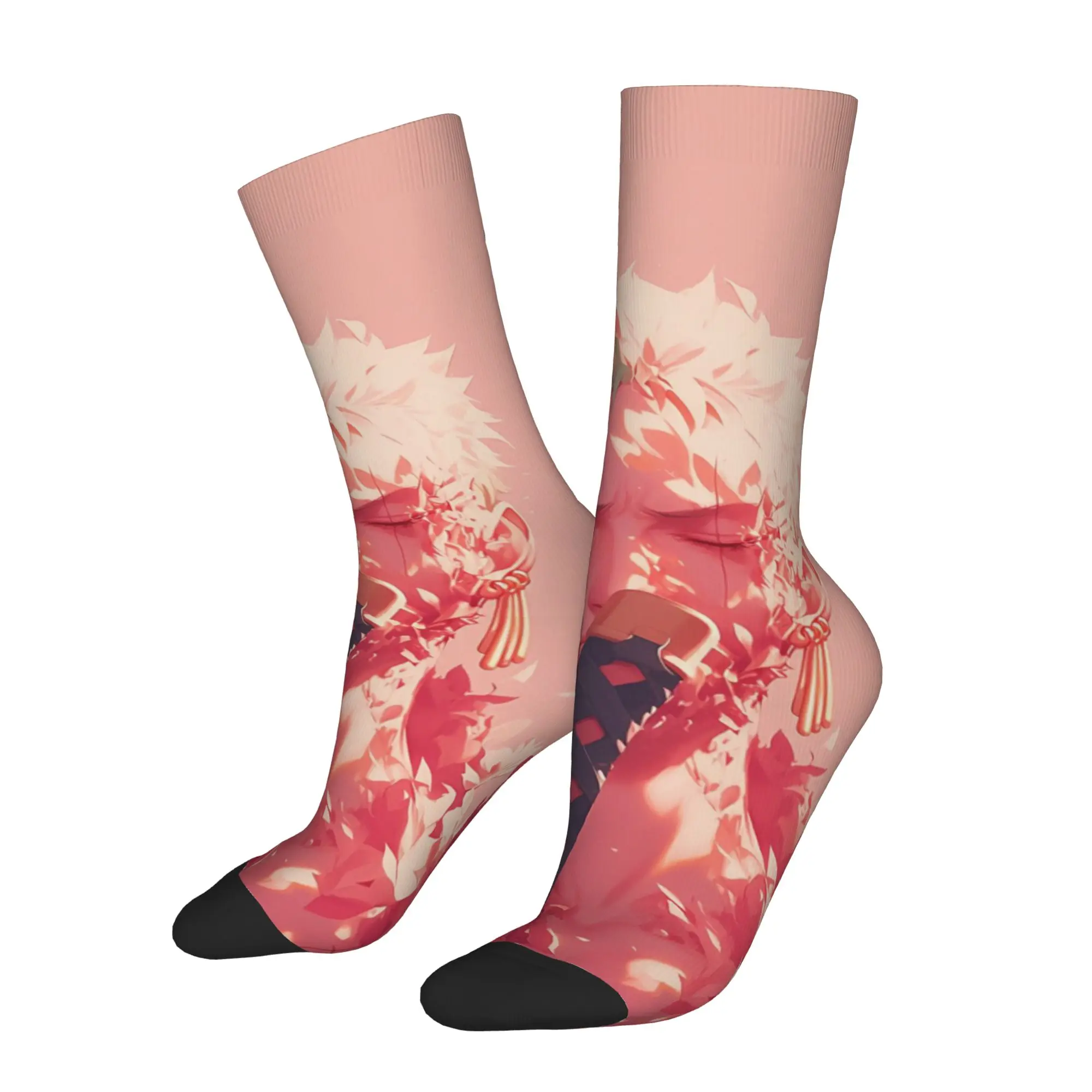 

1 Pair Funny Sock One Piece Pirate King Anime Vintage Seamless Pattern Printed Men Socks Novelty Men's Socks
