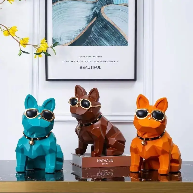 Premium Cute French Bulldog Piggy Bank Multifunctional Home Ornament For Entryway Living Room Exquisite Fashion Decor Accessory