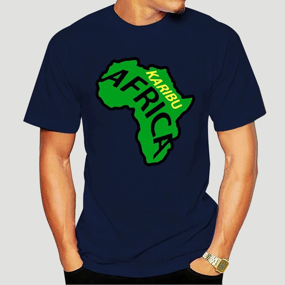 Karibu African Tanzania Kenya Zanzibar Uganda Kilimanjaro Tourist Hot Fashion Men Summer Style Cotton T Shirts 2213K