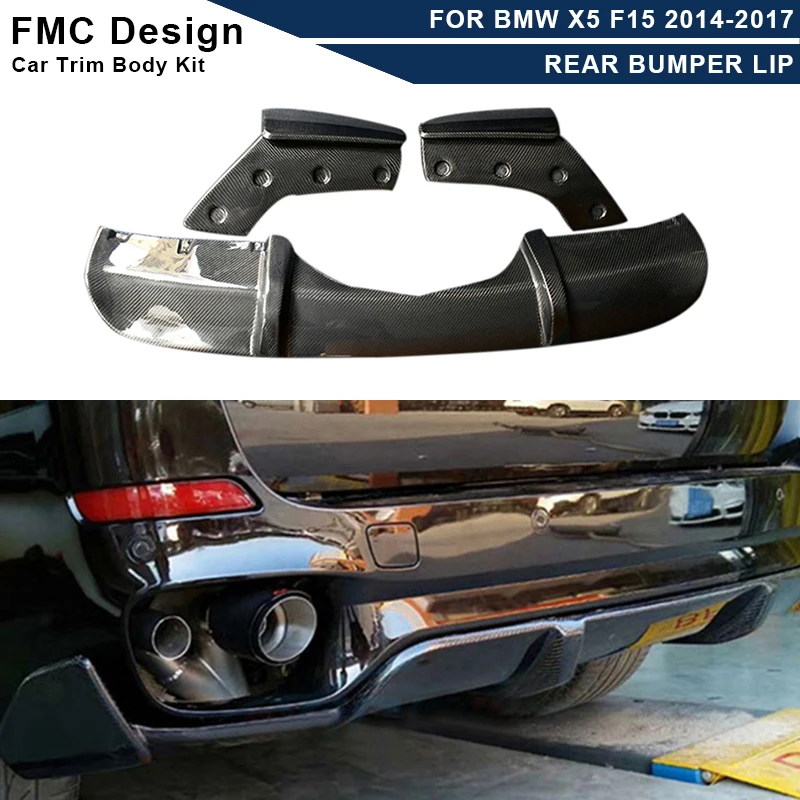 

Carbon Fiber MP Style Rear Bumper Lip for BMW X5 F15 2014-2018 FRP Rear Bumper Splitter Lip Diffuser Cover Trim Body Kit
