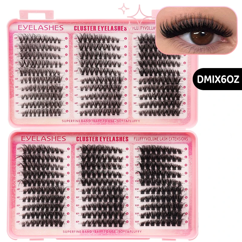 DIY Manga Spiky Cluster Wimpernverlängerungen, Natürliche Mega-Volumen Einzelne Vorgeschnittene Segmentierte Wimpern für Augen-Make-up zu Hause – Detail 11