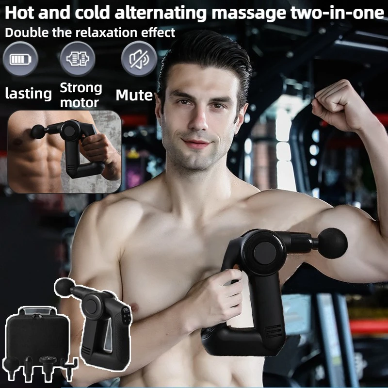 

Hot and cold alternating 2-in-1 massager,double relaxation,4 massage heads,silent mode,blood circulation,deep relief of soreness
