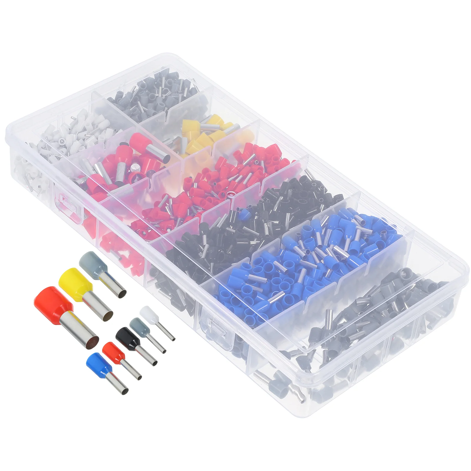 1200 Pcs Cold-pressed Terminal Electrical Wire Connectors Ferrules Kit Ends Terminals Zinc Alloy