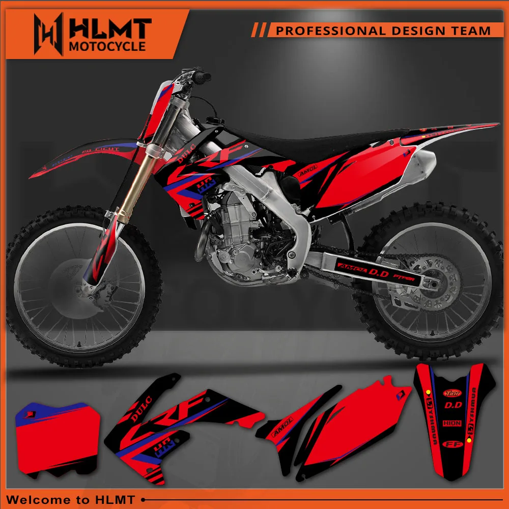 Naklejka Graficzna Tło HLMT Custom do Honda CRF450R CRF450 2009-2012 CRF250R CRF250 2010-2013 CRF 250 250R 450 450R