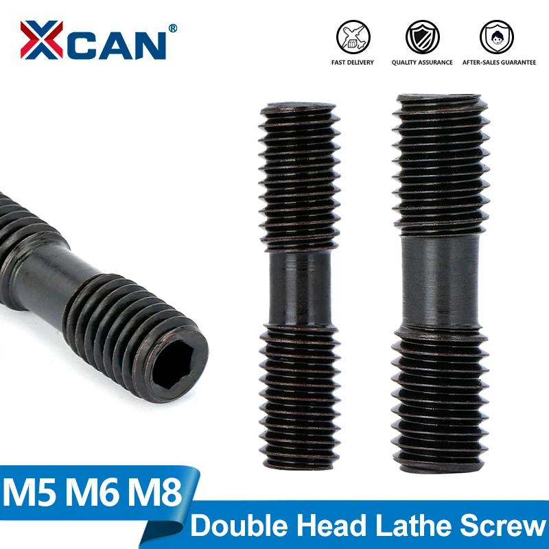 XCAN M5 M6 M8 Double Head Screw CNC Lathe Turning Clamp Tools Parts Lathe Screw for Turning Tool Holder Accessories