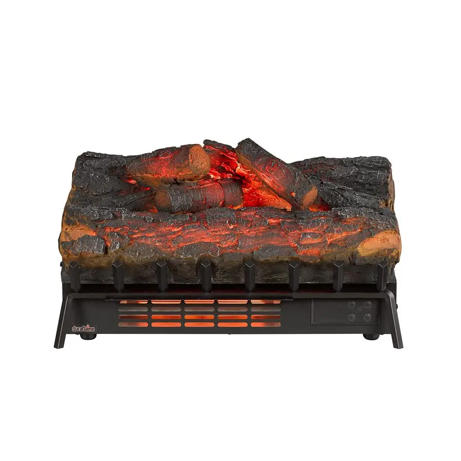 

Electric Log Set 1,000 Sq Ft Heater, Faux Logs Insert with Infrared Flames for Existing Fireplaces, Remote Control Included