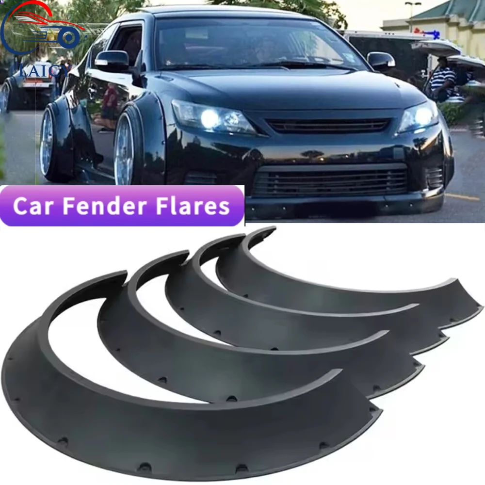 

LAICY for Scion TC 2005-2016 Car Fender Flares Wide Body Kit Wheel Arches Protector Cover Mudguards Auto Accessories Black