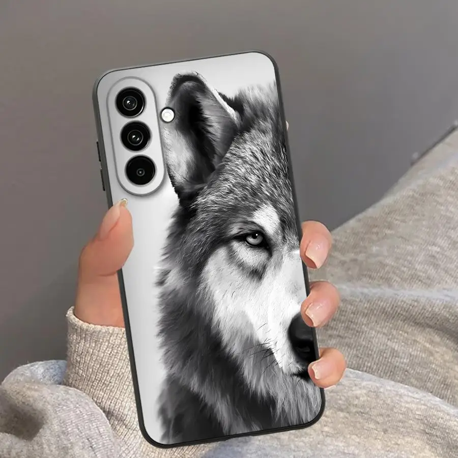 Cool Wolf Phone Cover Case for Samsung Galaxy A57 A73 A51 A55 A23 A15 A05 A52 A36 A06 A25 A16 A37 A53 A17 A13 A41 A12 A50 A70