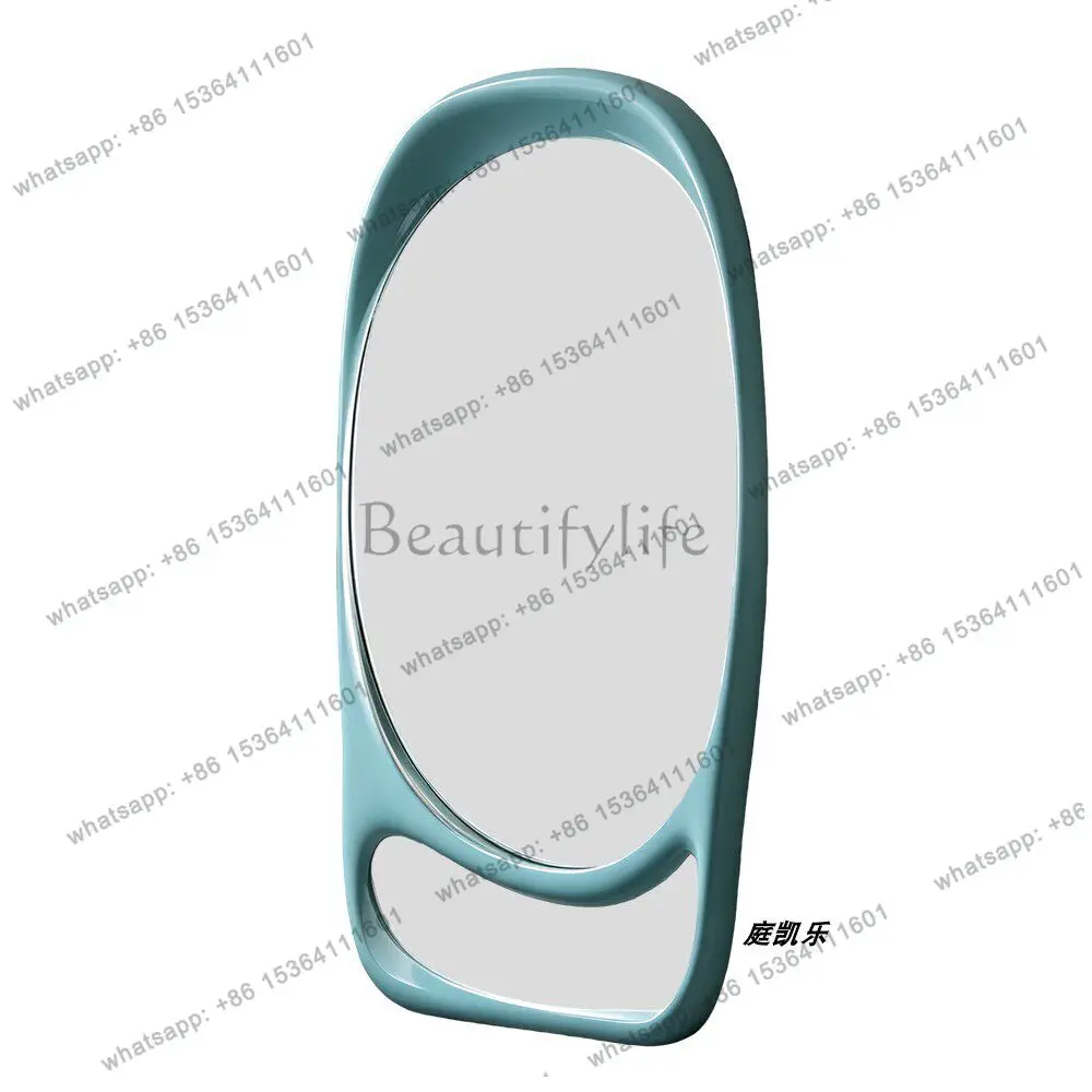 

Modern simple style special-shaped full-length mirror clothing store wall-mounted home entry living room floor-to-ceiling mirror