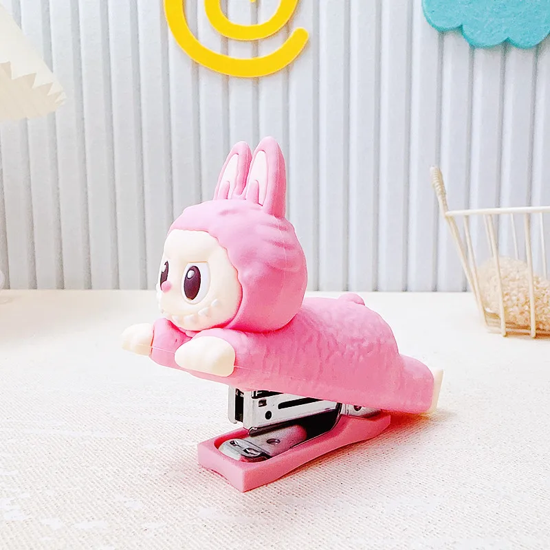 2025 New Cartoon Rabbit Shaped Silicone Stapler Cute Student Creative Stapler Office Portable Stapler Stationery