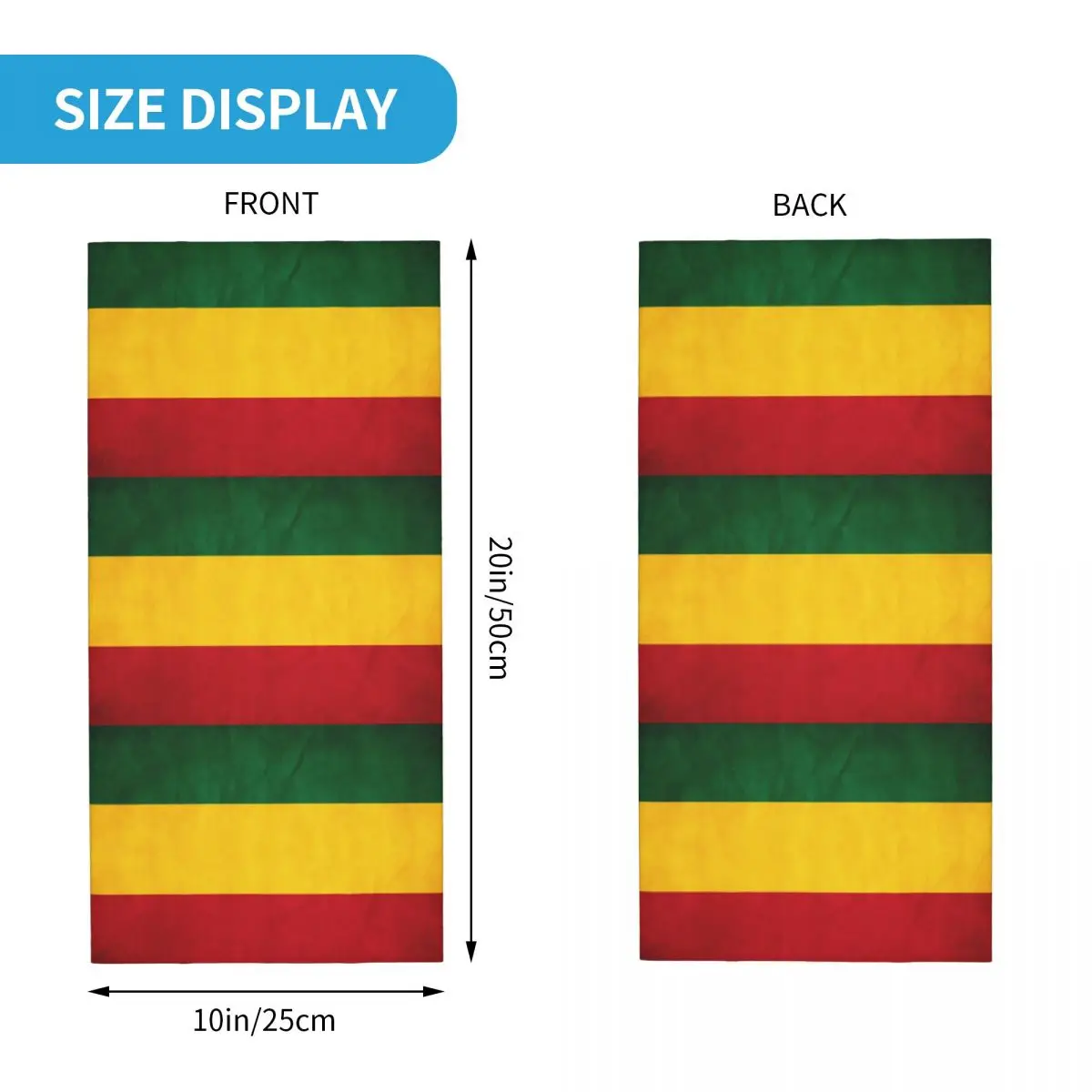 Judah Flag Rasta Bandana Neck Gaiter Printed Balaclavas Face Scarf Multifunctional Cycling Hiking for Men Women Adult Winter