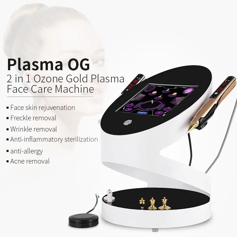 

2 In 1 Plasma Pen Skin Care Cold Ozone Plasma Shower Machine Needles Fibroblast Spot Removal Anti-aging Beauty Machine