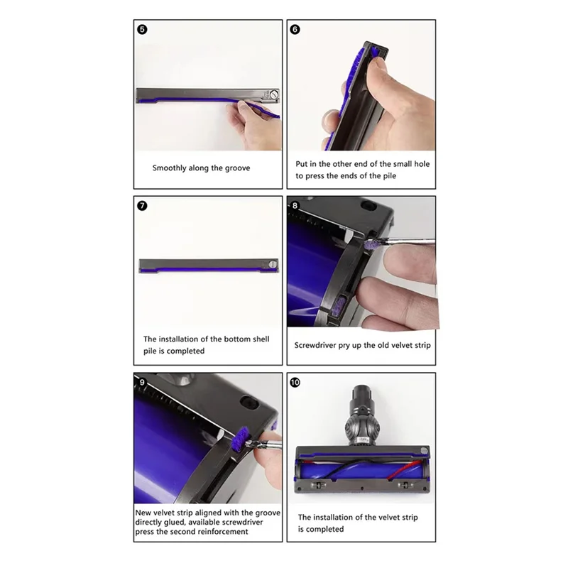 Berserk – bandes de velours doux de remplacement pour Dyson V6 V7 V8 V10 V11, accessoires essentiels pour appareils ménagers