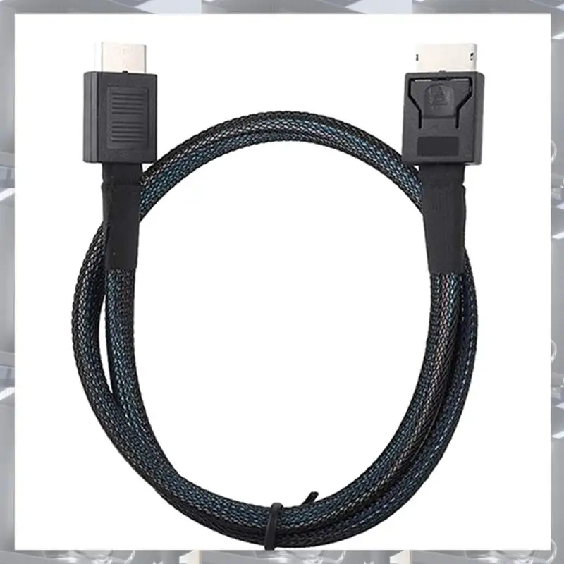 Hot Selling-PCIE4.0 MINI SAS Cable 24Gbps Oculink Data Extension Cable SFF-8611 To SFF-8611 Server Data Transfer Line (0.5M),PCI