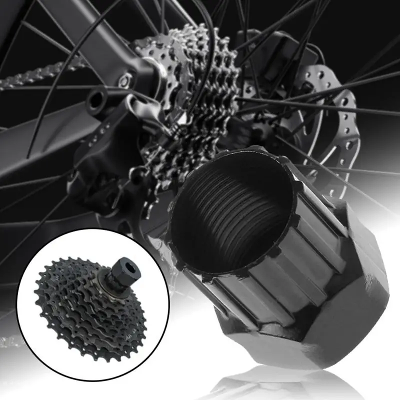 

Bike Bicycle Cassette Flywheel Freewheel Lockring Remover Removal Repair Tool 12 Teeth Durable Carbon Steel Wrench Cycling Parts