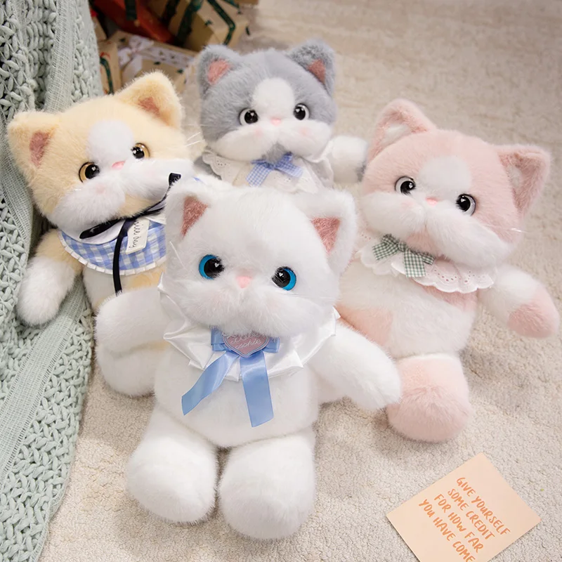 New 45cm Funny Cute Soft Cat Plush Toys Kitten Pillow Bed Sleep Home Decor Doll for Birthday Gift