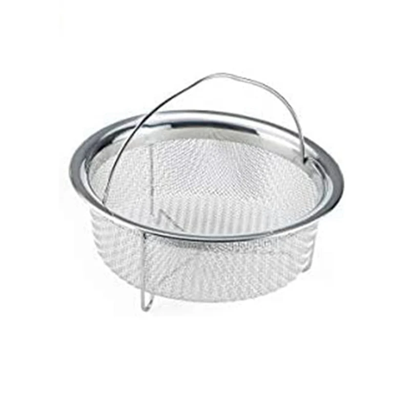 A74e-portátil cozinha a vapor multifuncional de aço inoxidável macarrão frito cesta de drenagem rack de vapor