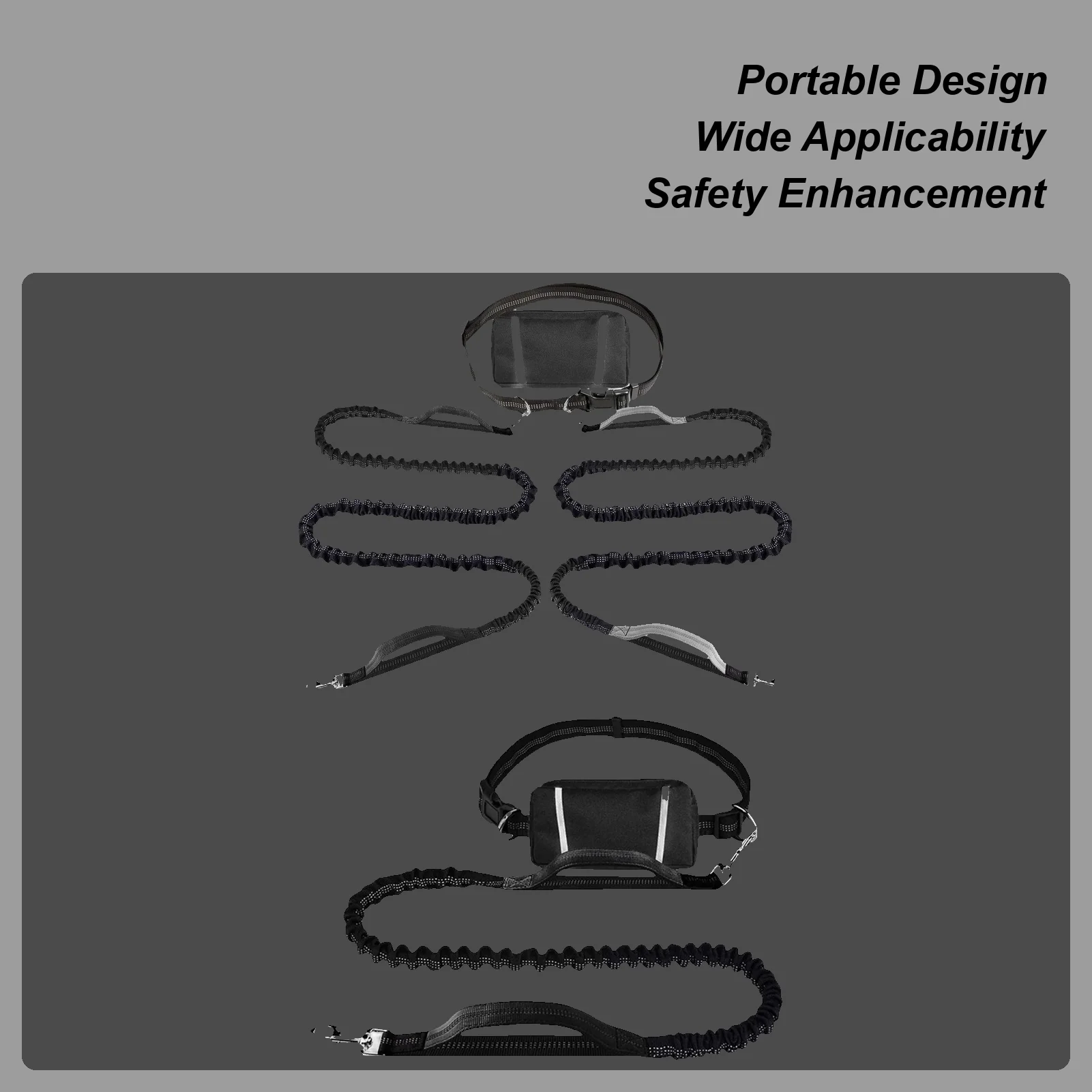 

Тяговая веревка для собак, тяговая прогулочная веревка для домашних животных с поясной сумкой, светоотражающий ремень для собаки для бега, городских путешествий, езды на велосипеде, бега на открытом воздухе