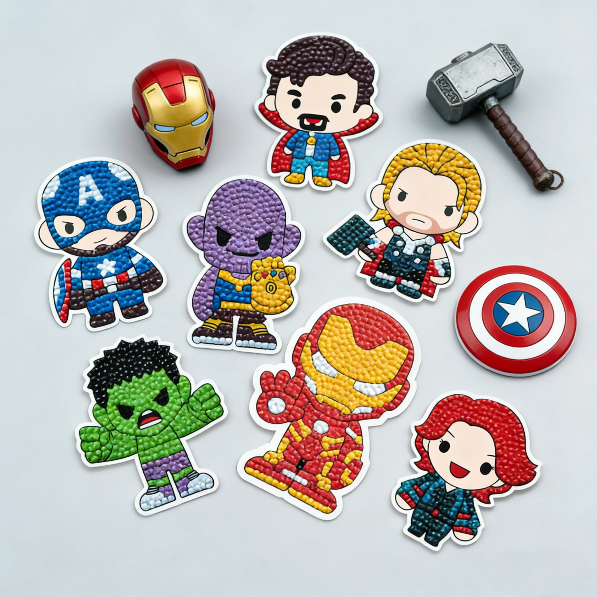 

Anime Superhero Diamond Art Stickers Shiny Drill Decals DIY Craft Kit Magic Movie Peripheral for Kids Gift Home Decor