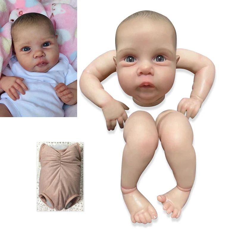 

NPK 20inch Already Painted Reborn Doll Parts Miley Awake Lifelike Baby 3D Painting with Visible Veins Cloth Body Included