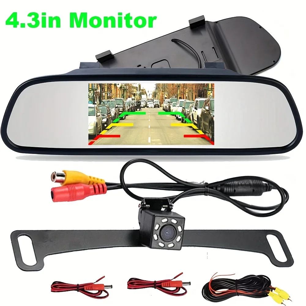 

4.3'' HD Mirror Monitor Vehicle Parking Screen Easy Installation Car Backup Camera Rear View Parking System Night Vision