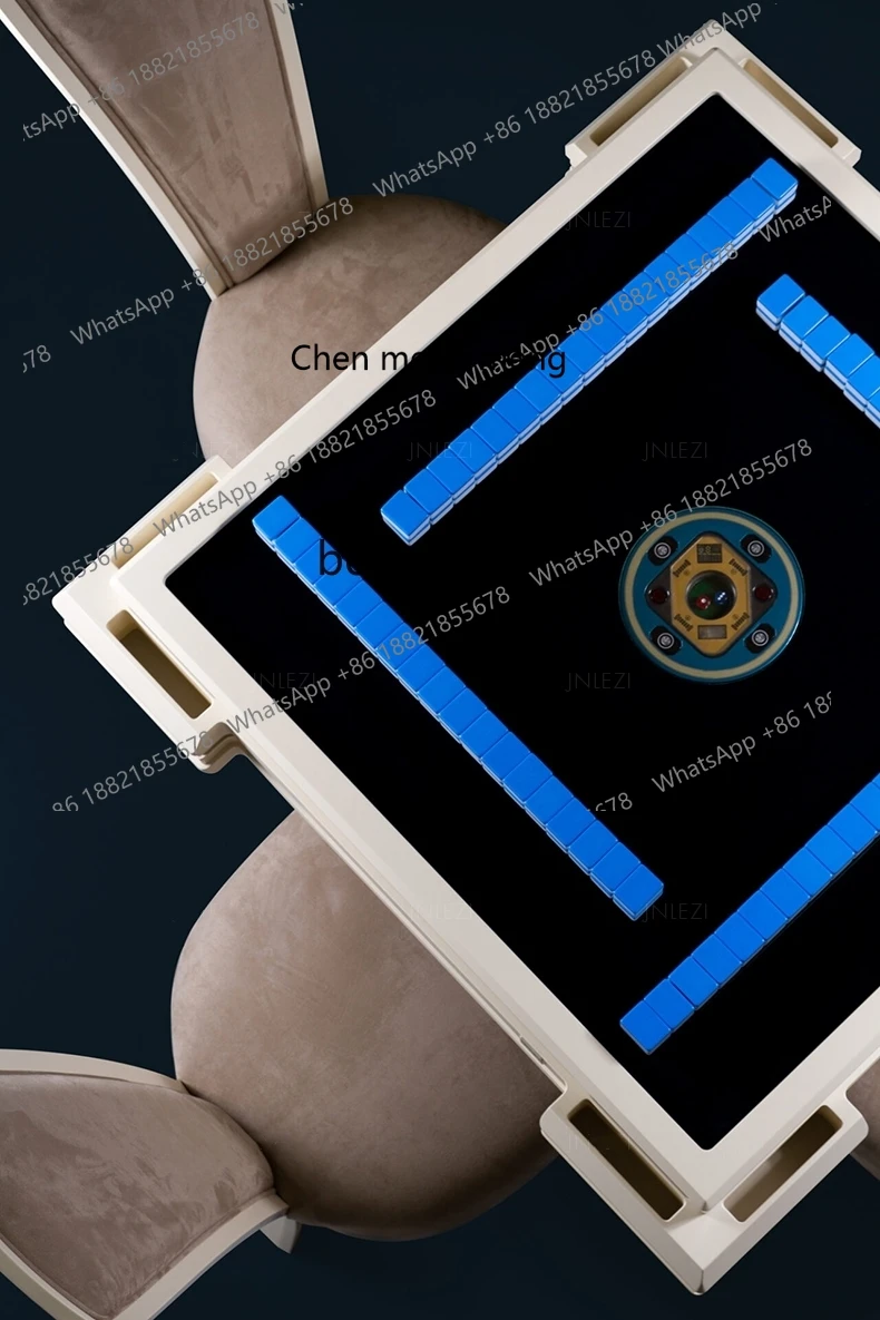 X Automatic Electric Mahjong Machine Light Luxury Household Pink Mute Mahjong Table