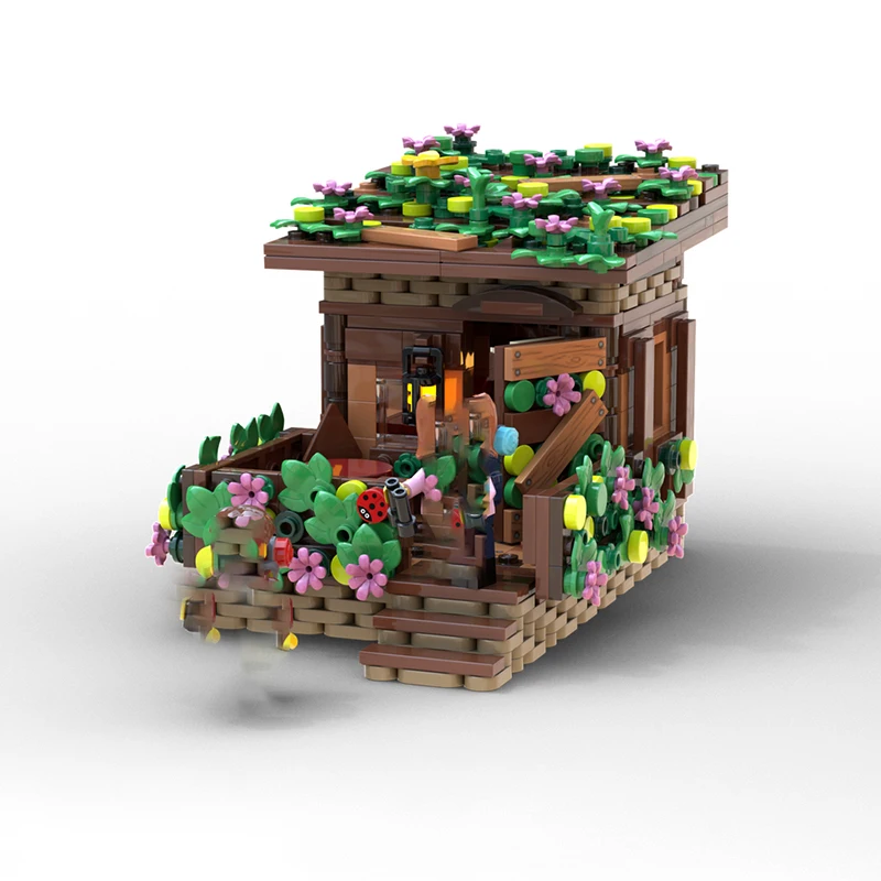 Exquisite new product MOC building block model forest wooden house technology modular children's toy DIY assembly set