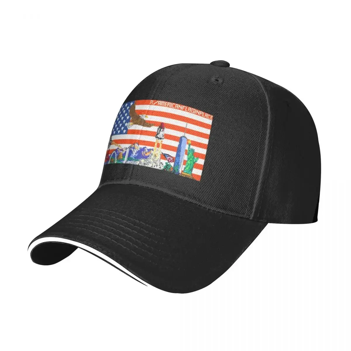 r/AmericanFlagInPlace 2022 Final Result Merch Baseball Cap Beach Bag Sunscreen Hat Man For The Sun Women Beach Fashion Men's